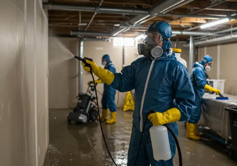 Basement Sanitization and Antimicrobial Treatment process in West Canton, NC